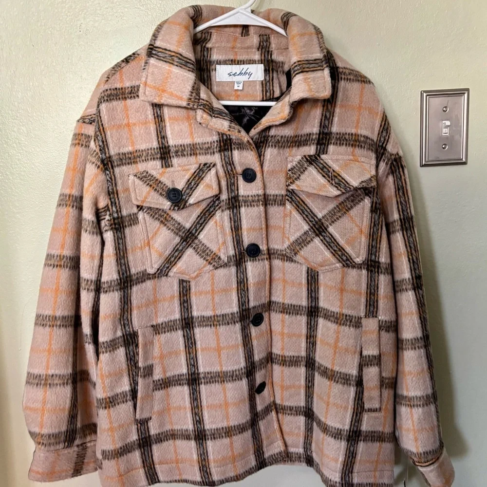 Sebby Tan and Black Plaid Blazer - NWT! - Picture 8 of 9